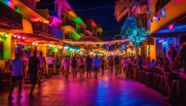 vie-nocturne-playa-avenue.jpg Rue de nuit animée avec lumières