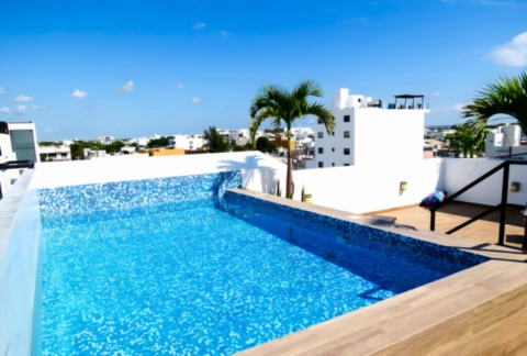 Rooftop Pool Under the Caribbean Sun – Vedra Suite Playa del Carmen Vedra suite offer you a Rooftop pool in playa del Carmen