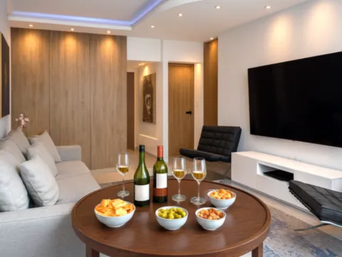 Living Room At Cocktail Hour